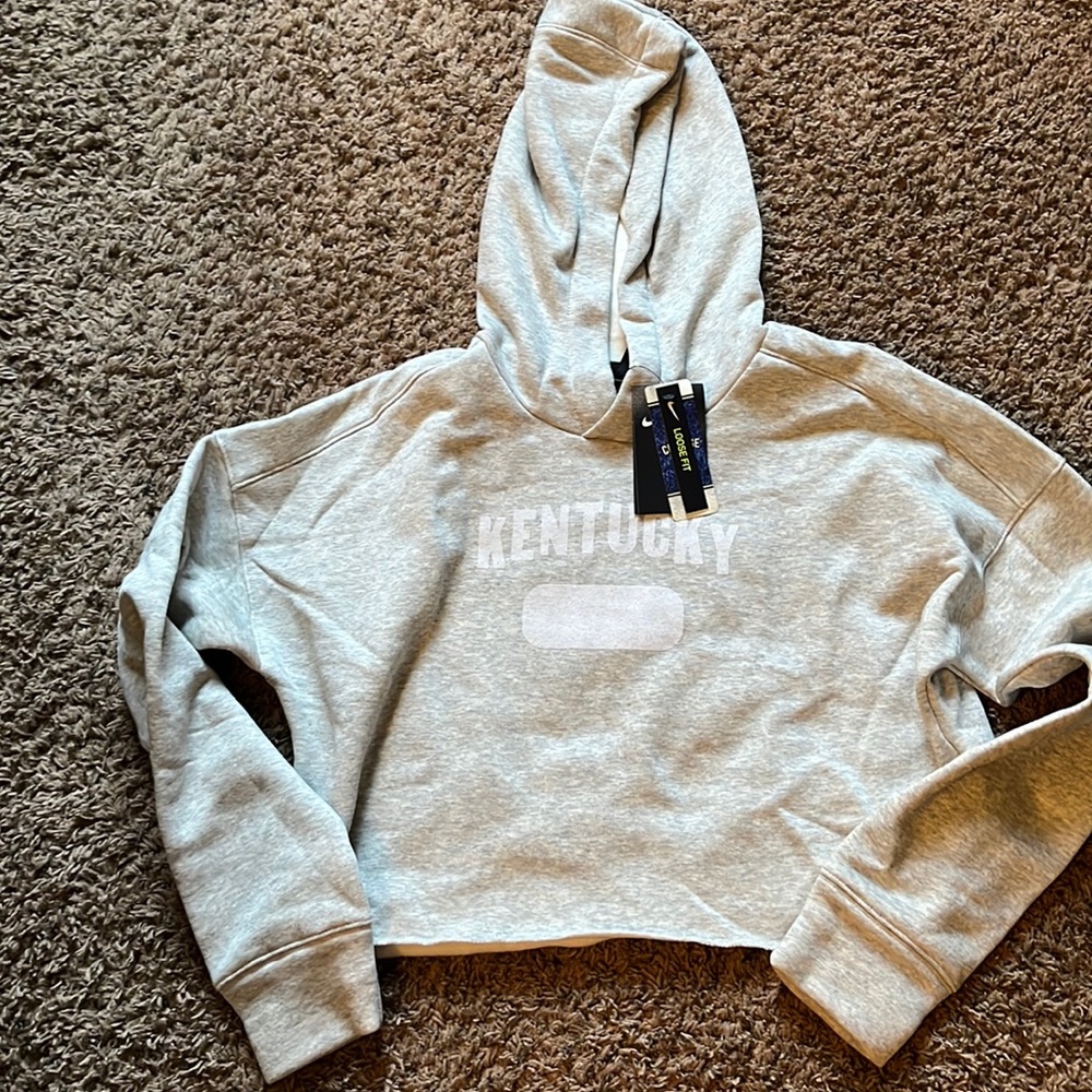 Womens Nike College Loose fit crop hoodie. BRAND NEW WITH TAGS